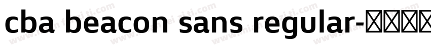 cba beacon sans regular字体转换